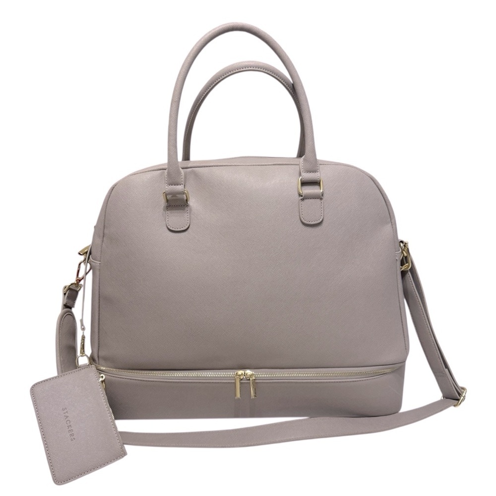 STACKERS Travel Tote Bag‎ – Weekender, Laptop Compartment, Removable Shoe Pouch - Picture 4 of 16